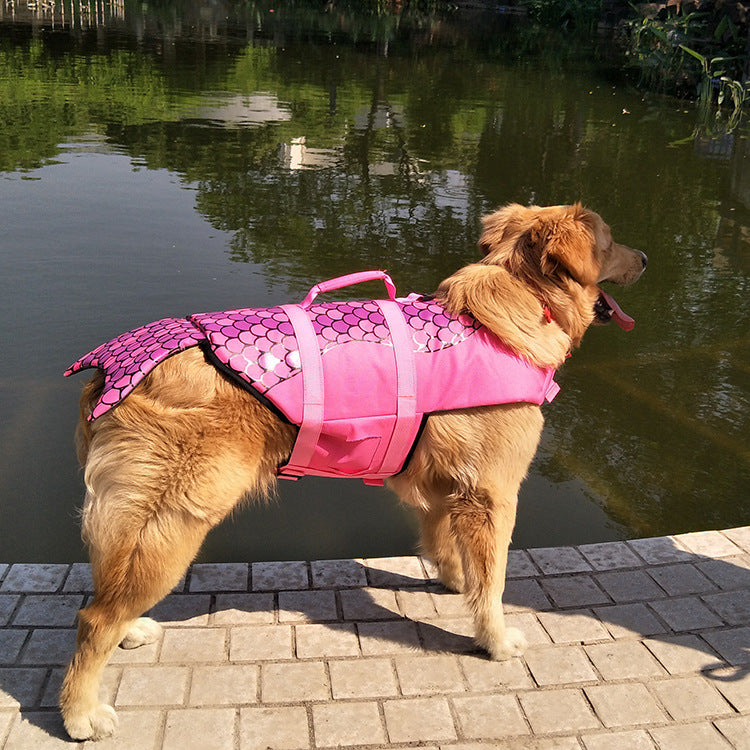 Pet Life Jacket Shark Mermaid Swimsuit