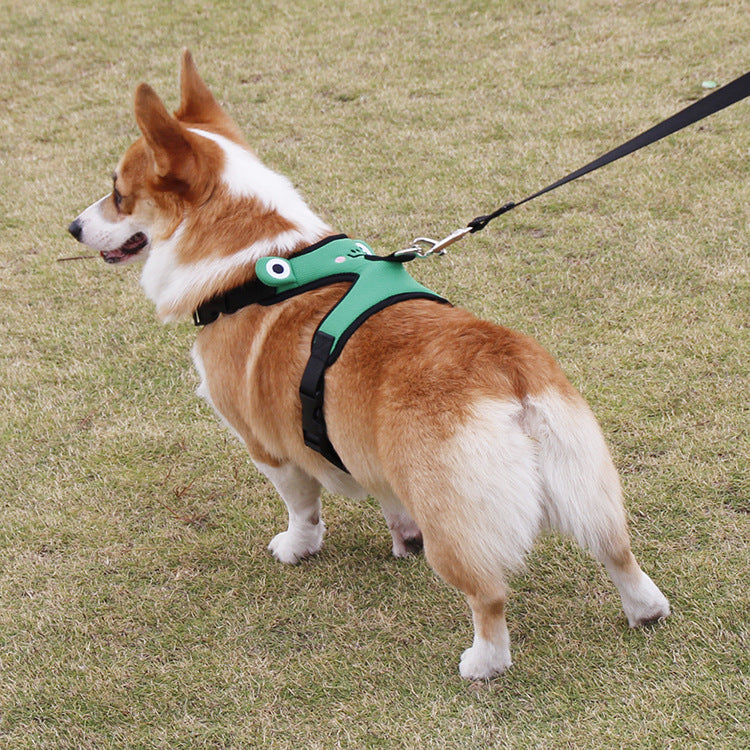 Pet It Frog Dog Chest Strap Small Dog Cute Pet Leash Strap Dog Walking Rope Teddy Corgi
