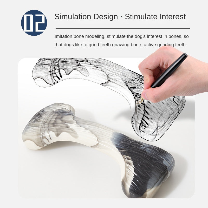 Special For Bite Resistant Dental Cleaning Molar Bone Chew Bacon Flavor Simulation Bone Dog Bite Toy Chew Toy