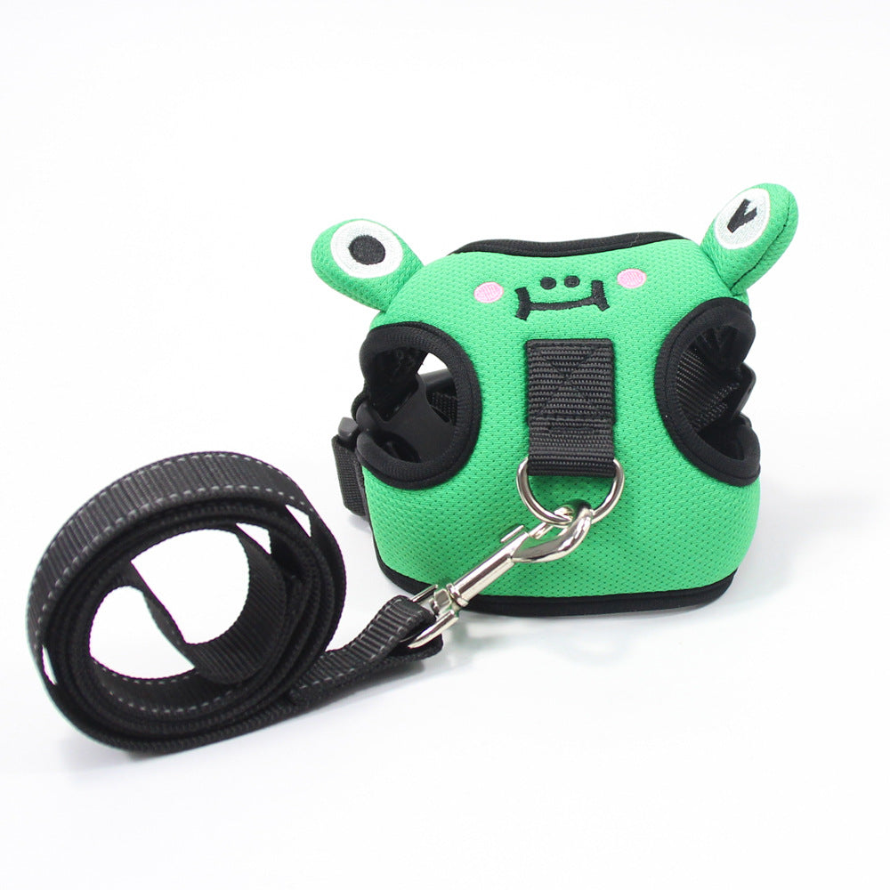 Pet It Frog Dog Chest Strap Small Dog Cute Pet Leash Strap Dog Walking Rope Teddy Corgi