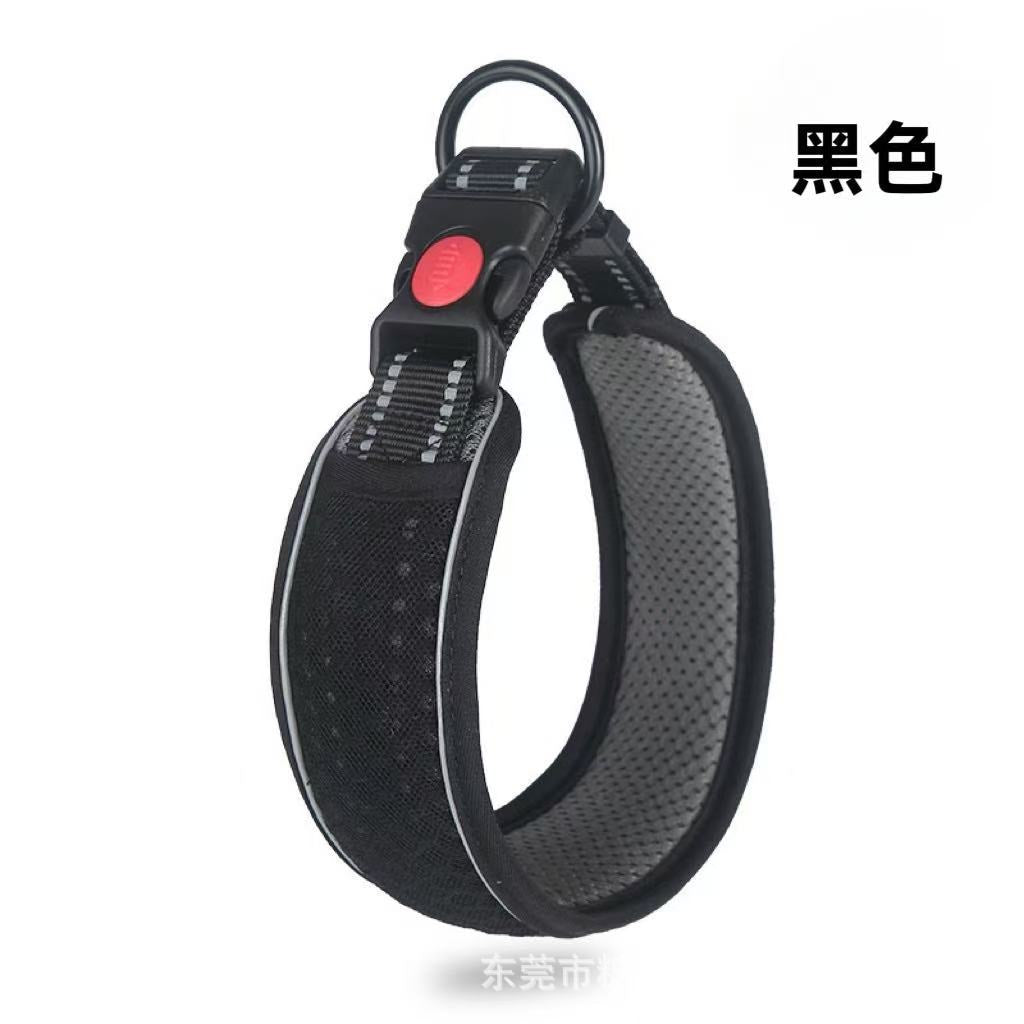 New Honeycomb Net Single Pet Reflective Collar Dog Collar Dog Collar Large And Small Dog Reflective Collar