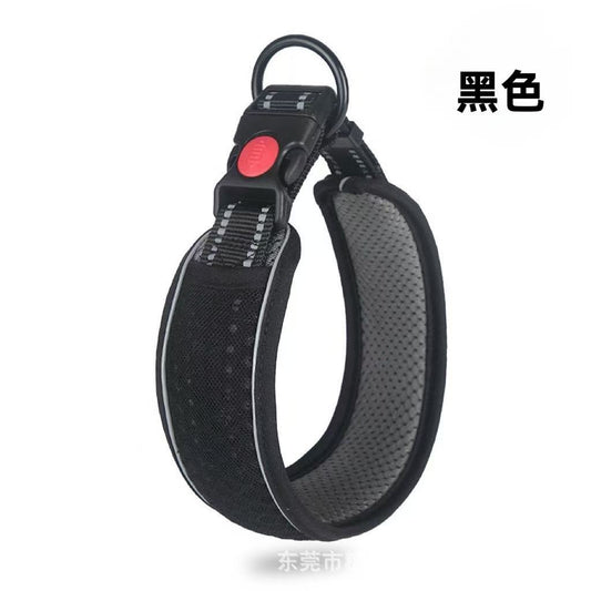 New Honeycomb Net Single Pet Reflective Collar Dog Collar Dog Collar Large And Small Dog Reflective Collar