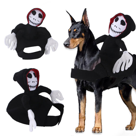Pet Transformation Outfit Riding Outfit Dog Supplies Clothing Cospaly Halloween Cat Clothes