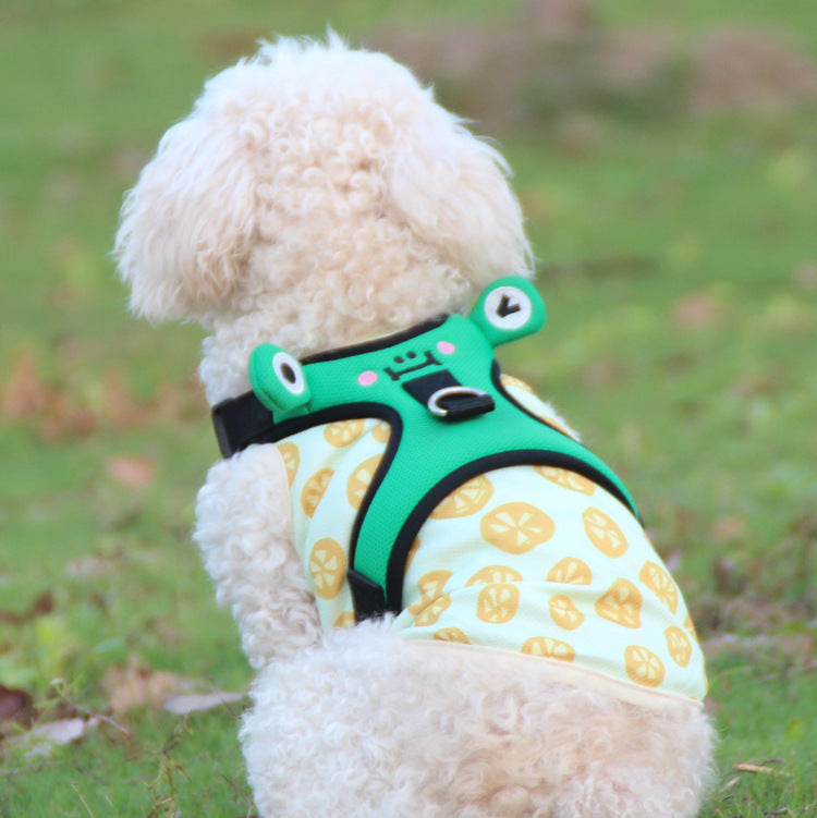 Pet It Frog Dog Chest Strap Small Dog Cute Pet Leash Strap Dog Walking Rope Teddy Corgi