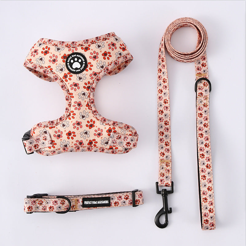 Pattern New Dog Chest Strap Can Be Adjusted To Go Out To Walk The Dog Rope