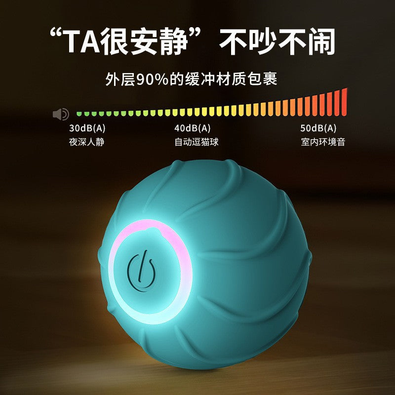 Luminous Cat Toy Smart Rolling Ball Pet Cat Interactive Toy Self-Hi Fun Cat Toy Bouncing Ball Bouncing Ball