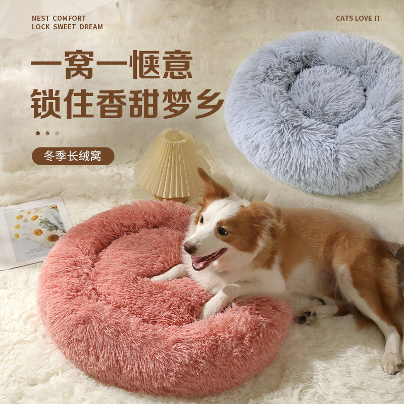 Doghouse Cat Nest Plush Pet Nest Warm Dog Kennel Winter Dog Bed Pet Bed Dog Mat