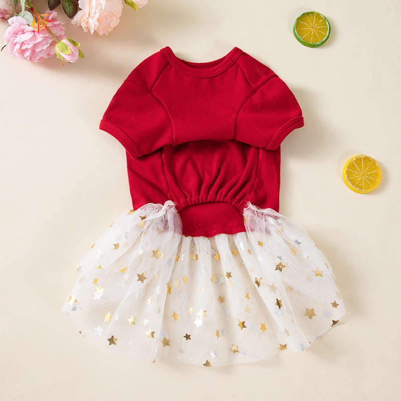 Christmas Autumn And Winter New Dog Clothing Two-legged Clothes And Skirts Pet Clothes Cat Clothing